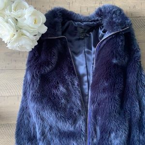 J.Crew Navy Faux Fur Vest 🎀